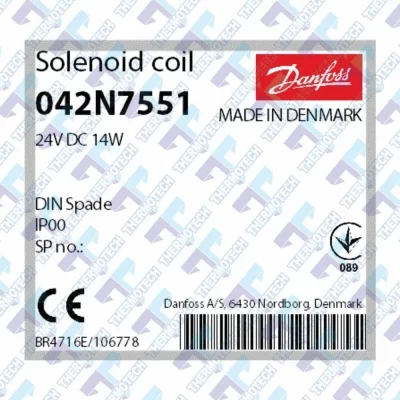 BOBINA SOLENOIDE 24V 14W DANFOSS